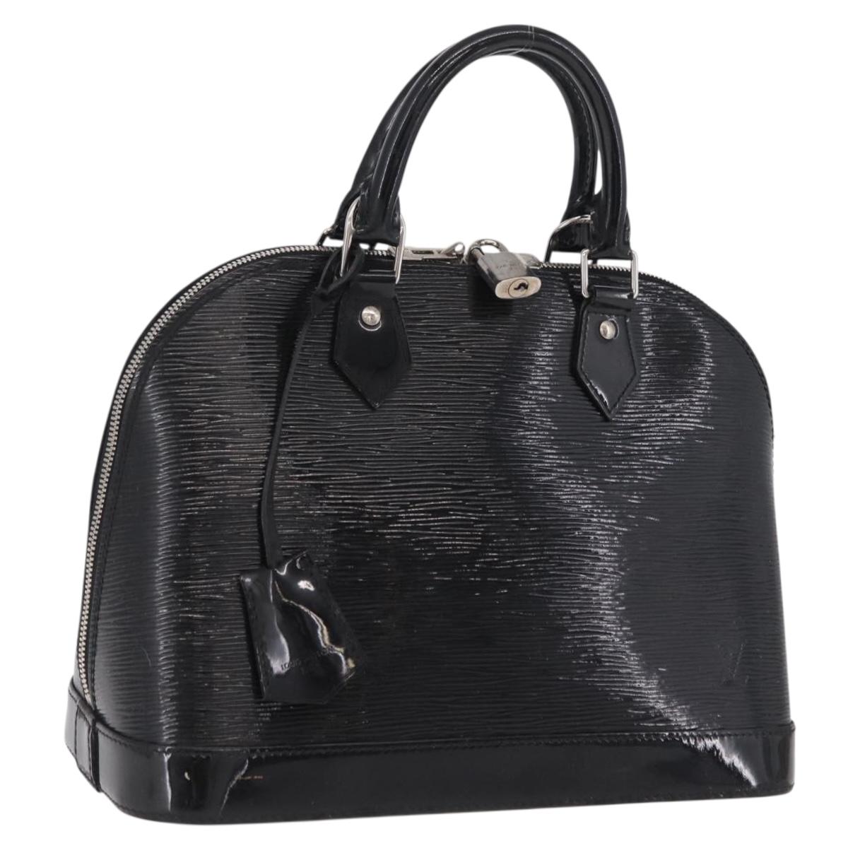 LOUIS VUITTON Epi Alma PM Hand Bag Enamel Noir Electric M4032N LV Auth ep16314