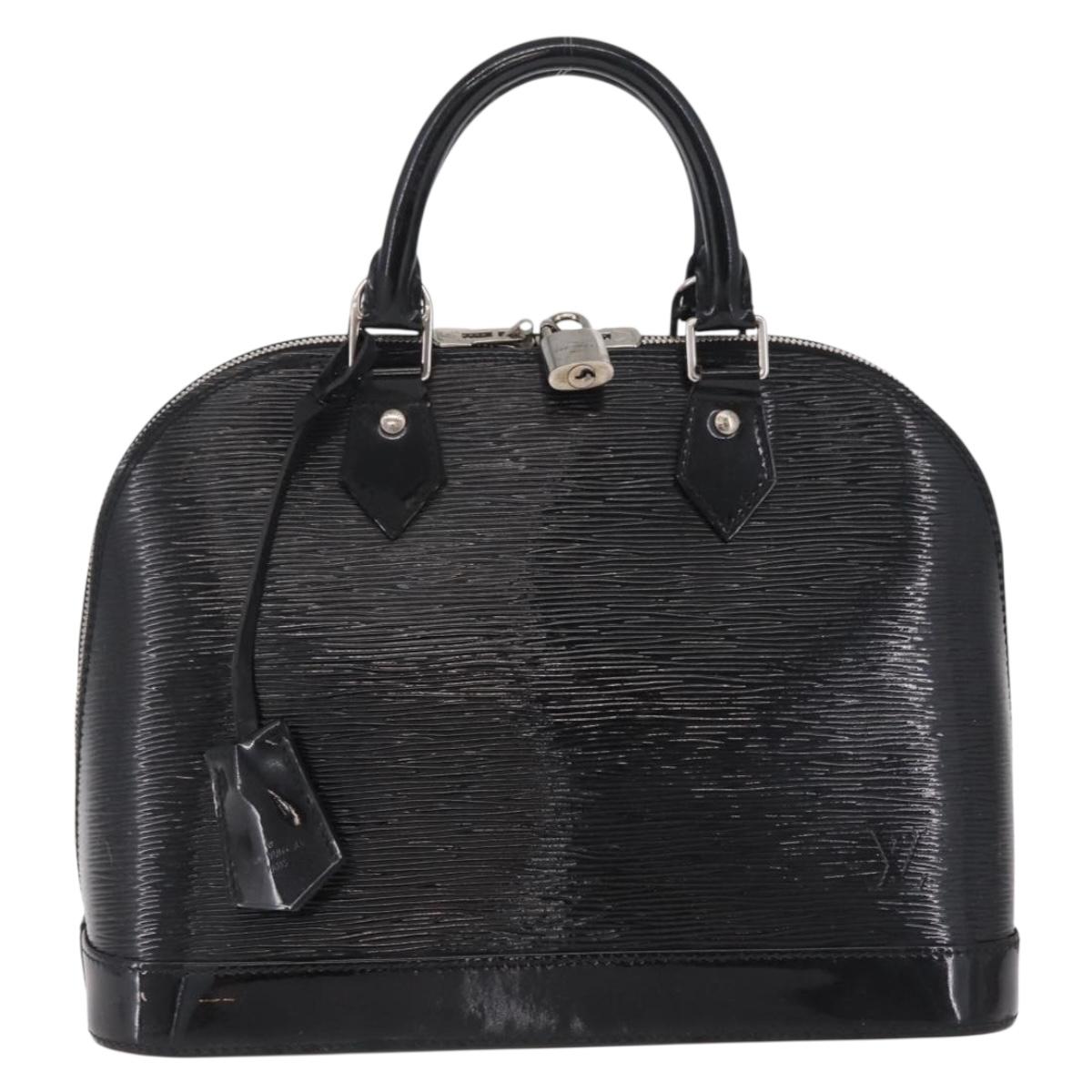 LOUIS VUITTON Epi Alma PM Hand Bag Enamel Noir Electric M4032N LV Auth ep16314