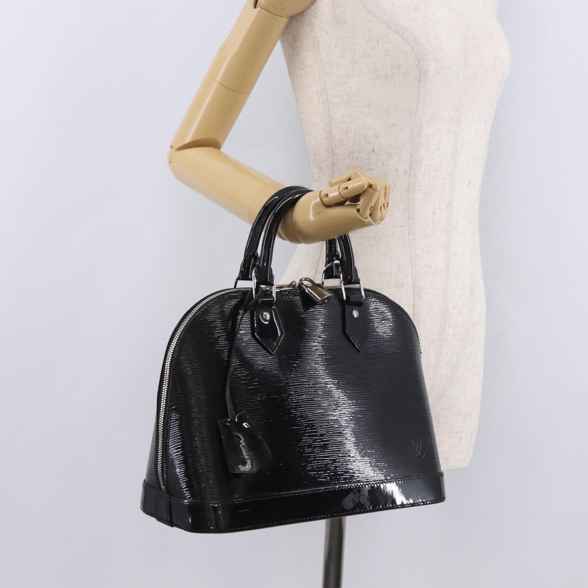 LOUIS VUITTON Epi Alma PM Hand Bag Enamel Noir Electric M4032N LV Auth ep16314