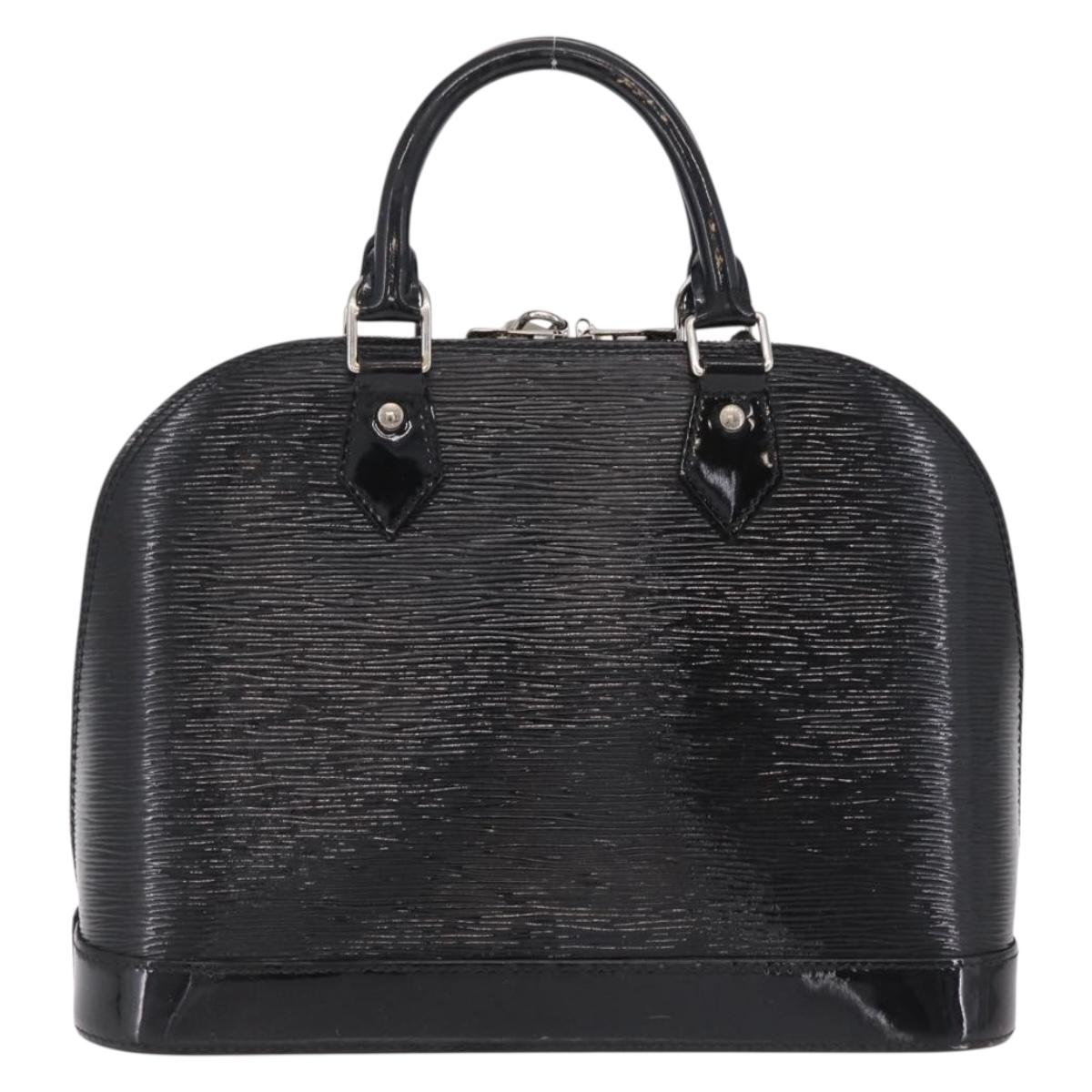 LOUIS VUITTON Epi Alma PM Hand Bag Enamel Noir Electric M4032N LV Auth ep16314
