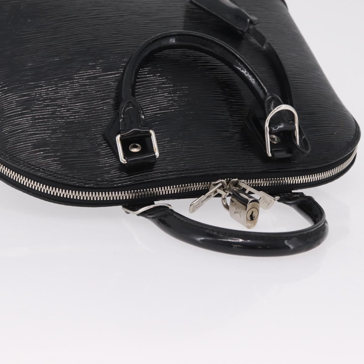 LOUIS VUITTON Epi Alma PM Hand Bag Enamel Noir Electric M4032N LV Auth ep16314