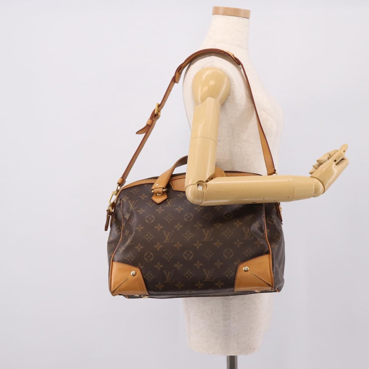 LOUIS VUITTON Monogram Retiro PM Hand Bag 2way Red M50057 LV Auth ep16318A