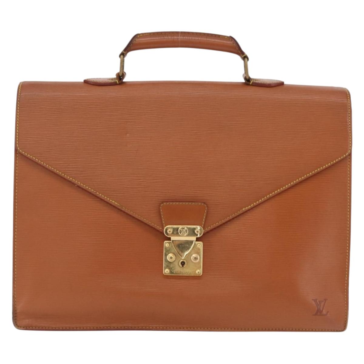 LOUIS VUITTON Epi Serviette Conseiller Briefcase Brown M54423 LV Auth ep16321