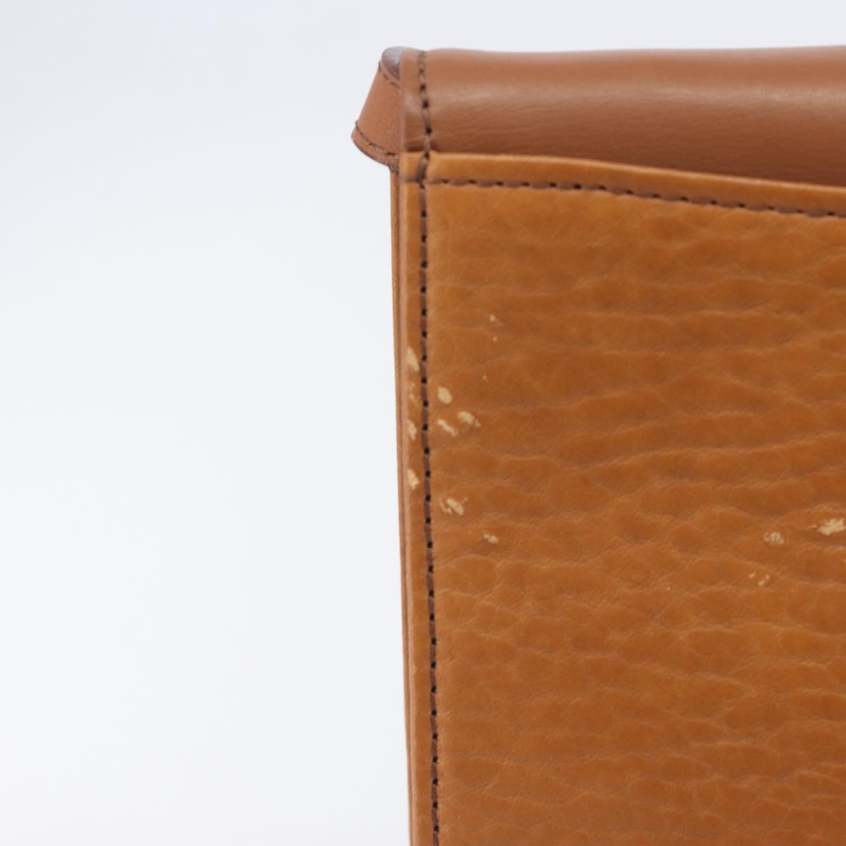 Burberrys Shoulder Bag Leather Brown Gold Auth ep16329