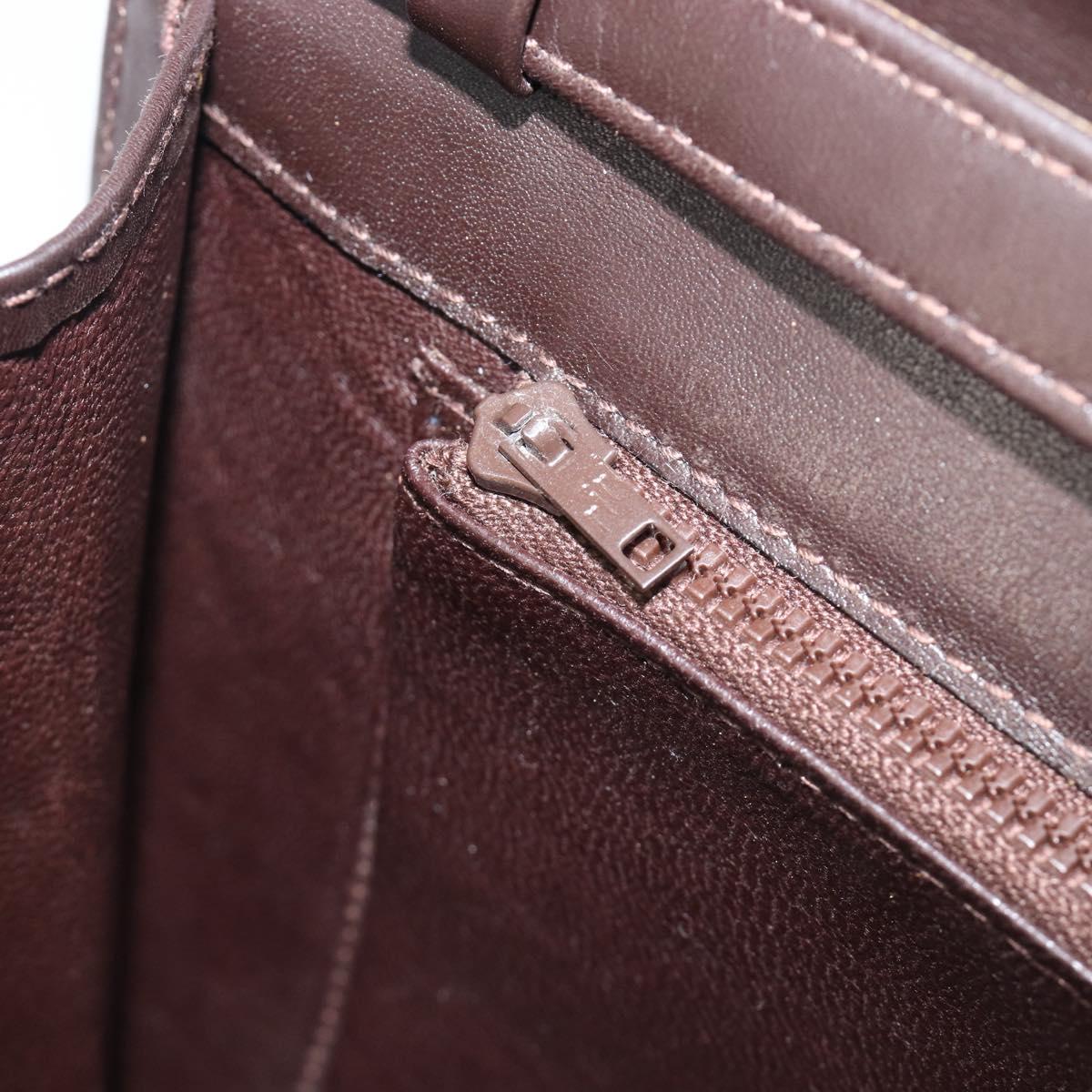 GUCCI Horsebit Micro GG Canvas Shoulder Bag Suede Dark Brown Gold Auth ep16330A