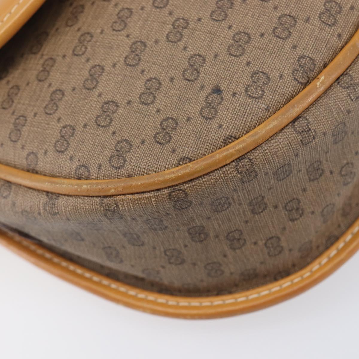 GUCCI Micro GG Supreme Shoulder Bag PVC Beige Gold 007 14 0074 Auth ep16337