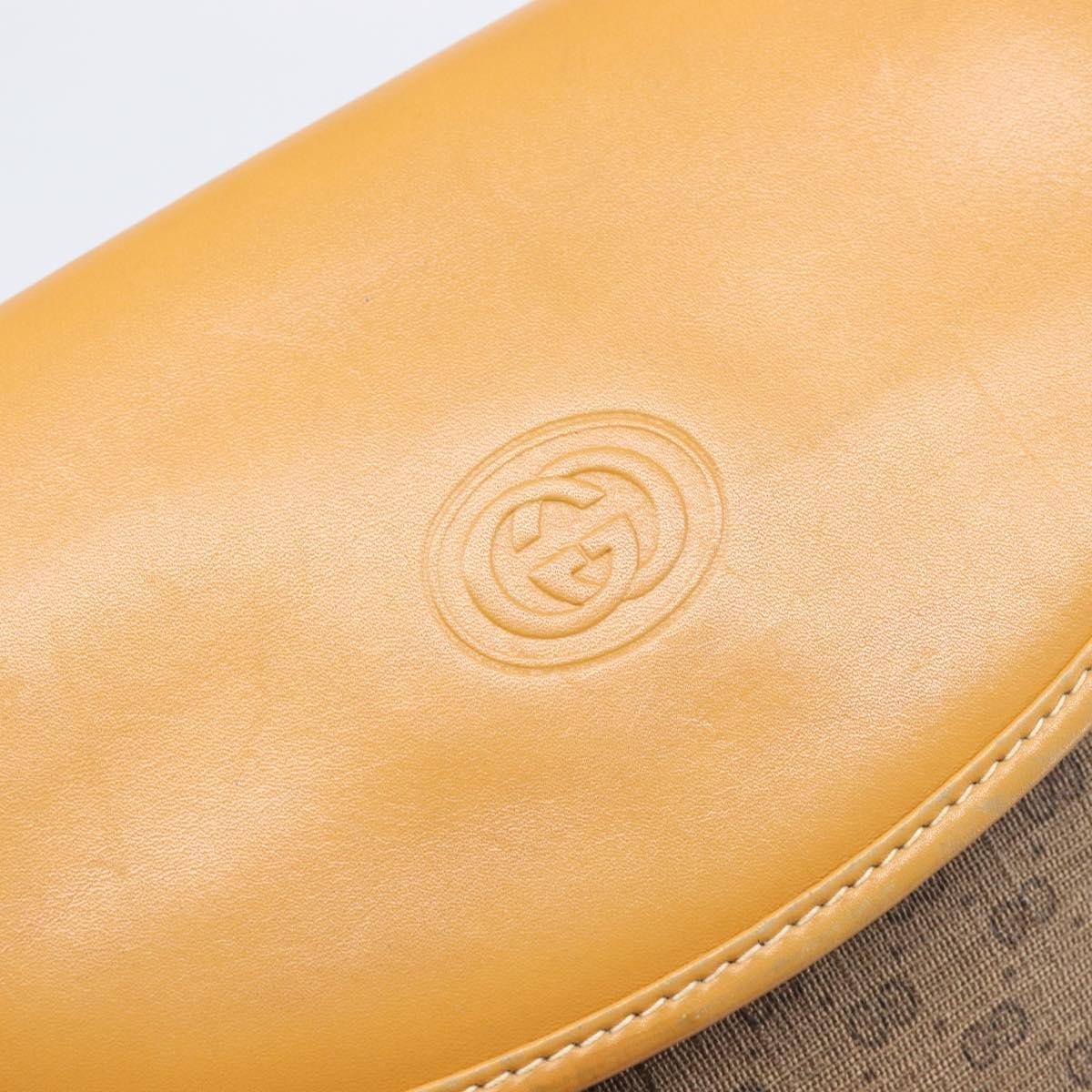 GUCCI Micro GG Supreme Shoulder Bag PVC Beige Gold 007 14 0074 Auth ep16337
