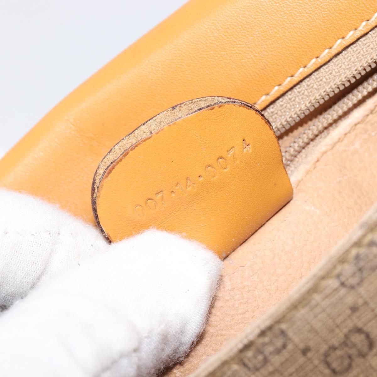 GUCCI Micro GG Supreme Shoulder Bag PVC Beige Gold 007 14 0074 Auth ep16337