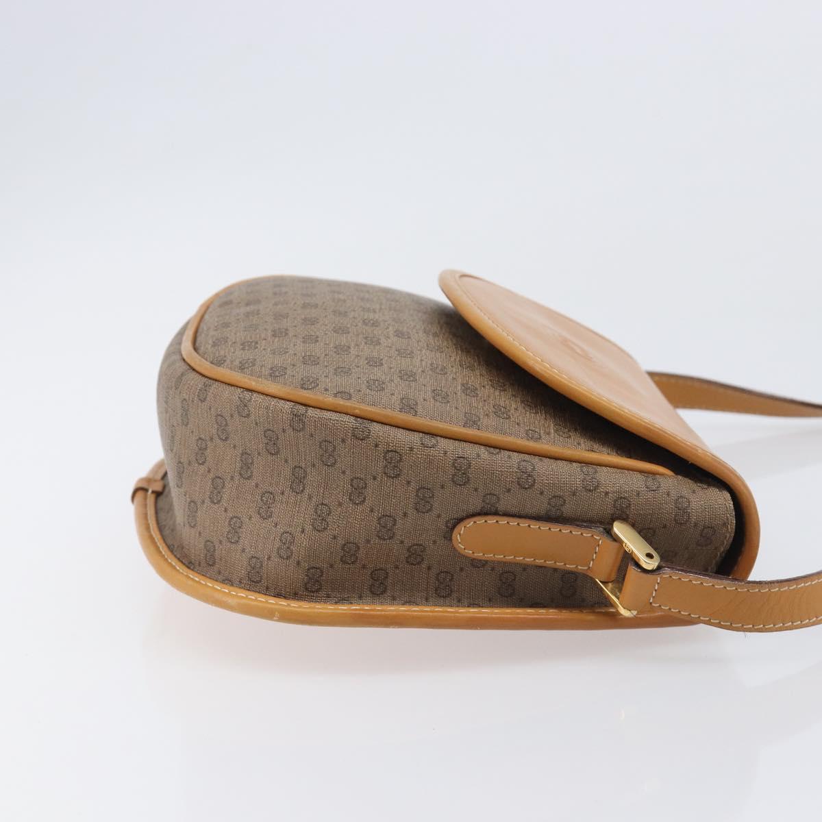GUCCI Micro GG Supreme Shoulder Bag PVC Beige Gold 007 14 0074 Auth ep16337