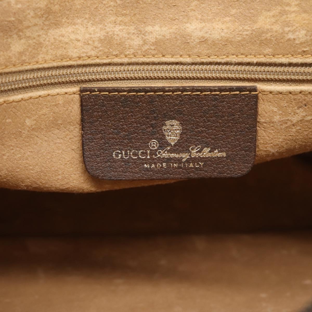 GUCCI GG Supreme Web Sherry Line Bag PVC Beige Gold 119 02 088 Auth ep16339