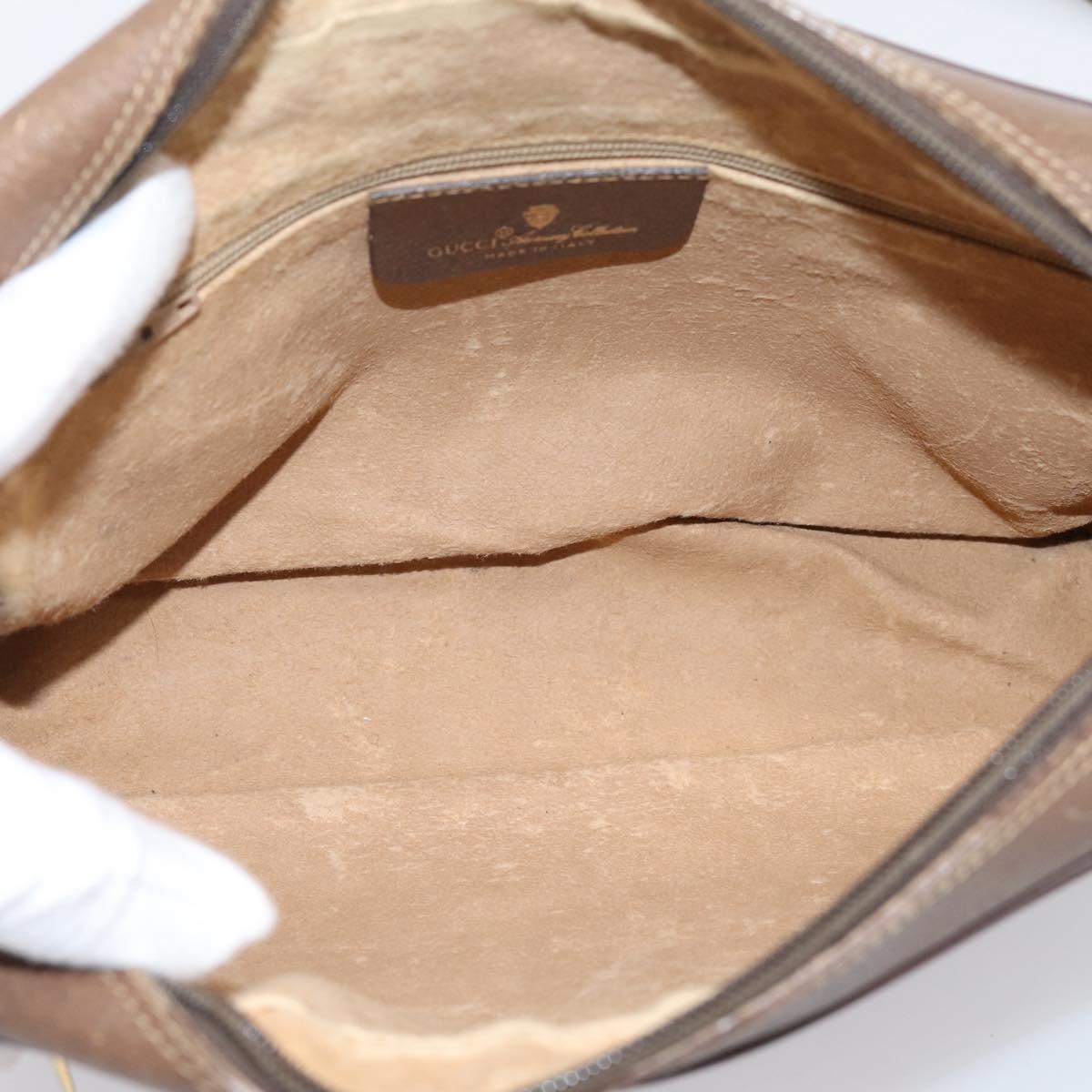 GUCCI GG Supreme Web Sherry Line Bag PVC Beige Gold 119 02 088 Auth ep16339