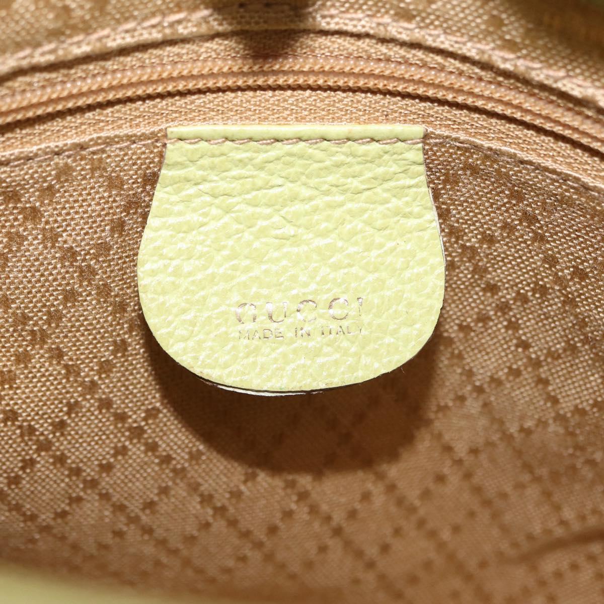 GUCCI Bamboo Hand Bag Suede 2way Green Gold 000 122 0316 Auth ep16342