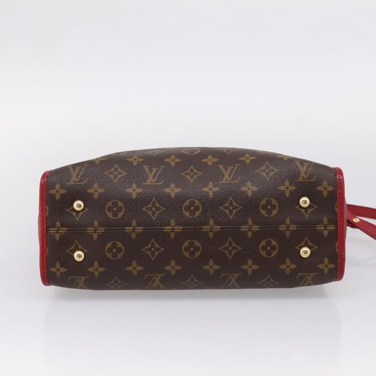 LOUIS VUITTON Monogram PopincourtPM Hand Bag 2way Red M43433 LV Auth ep16343A