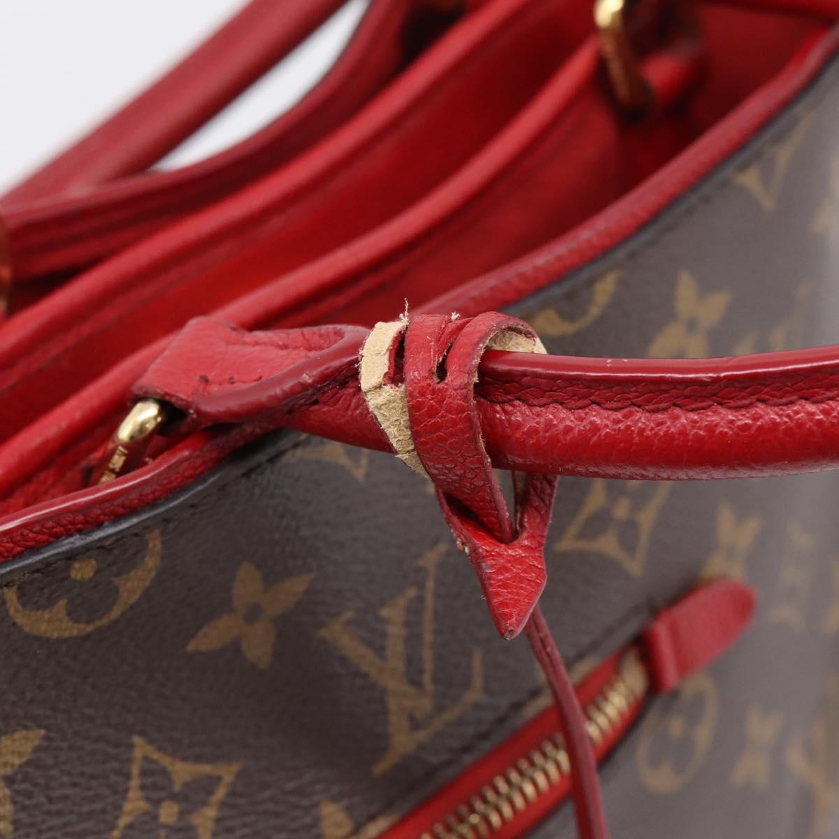 LOUIS VUITTON Monogram PopincourtPM Hand Bag 2way Red M43433 LV Auth ep16343A