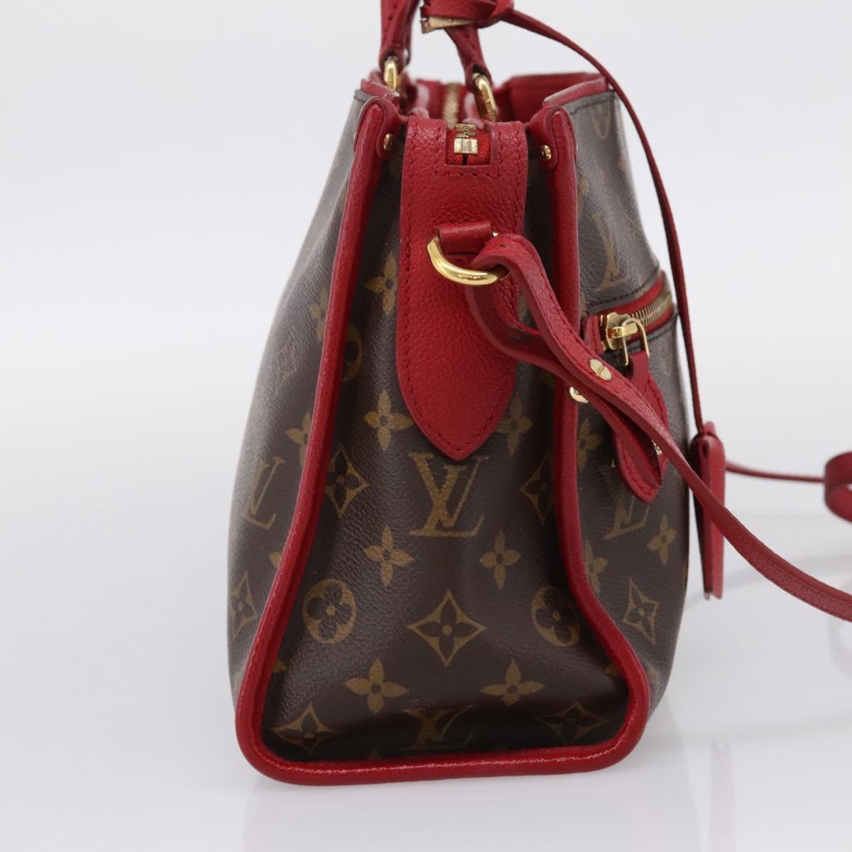 LOUIS VUITTON Monogram PopincourtPM Hand Bag 2way Red M43433 LV Auth ep16343A