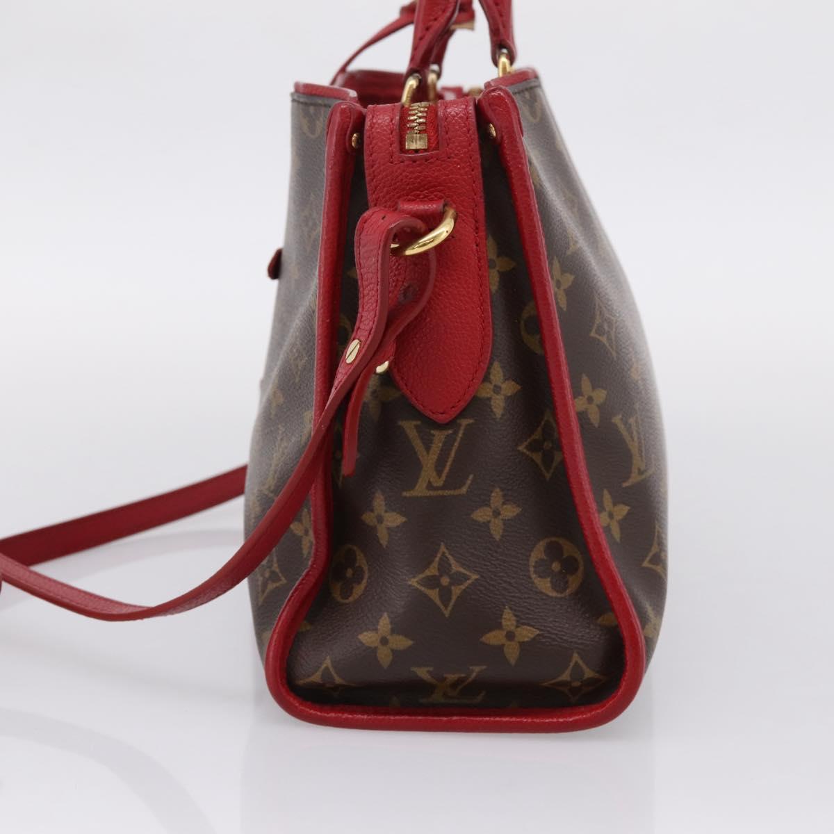 LOUIS VUITTON Monogram PopincourtPM Hand Bag 2way Red M43433 LV Auth ep16343A