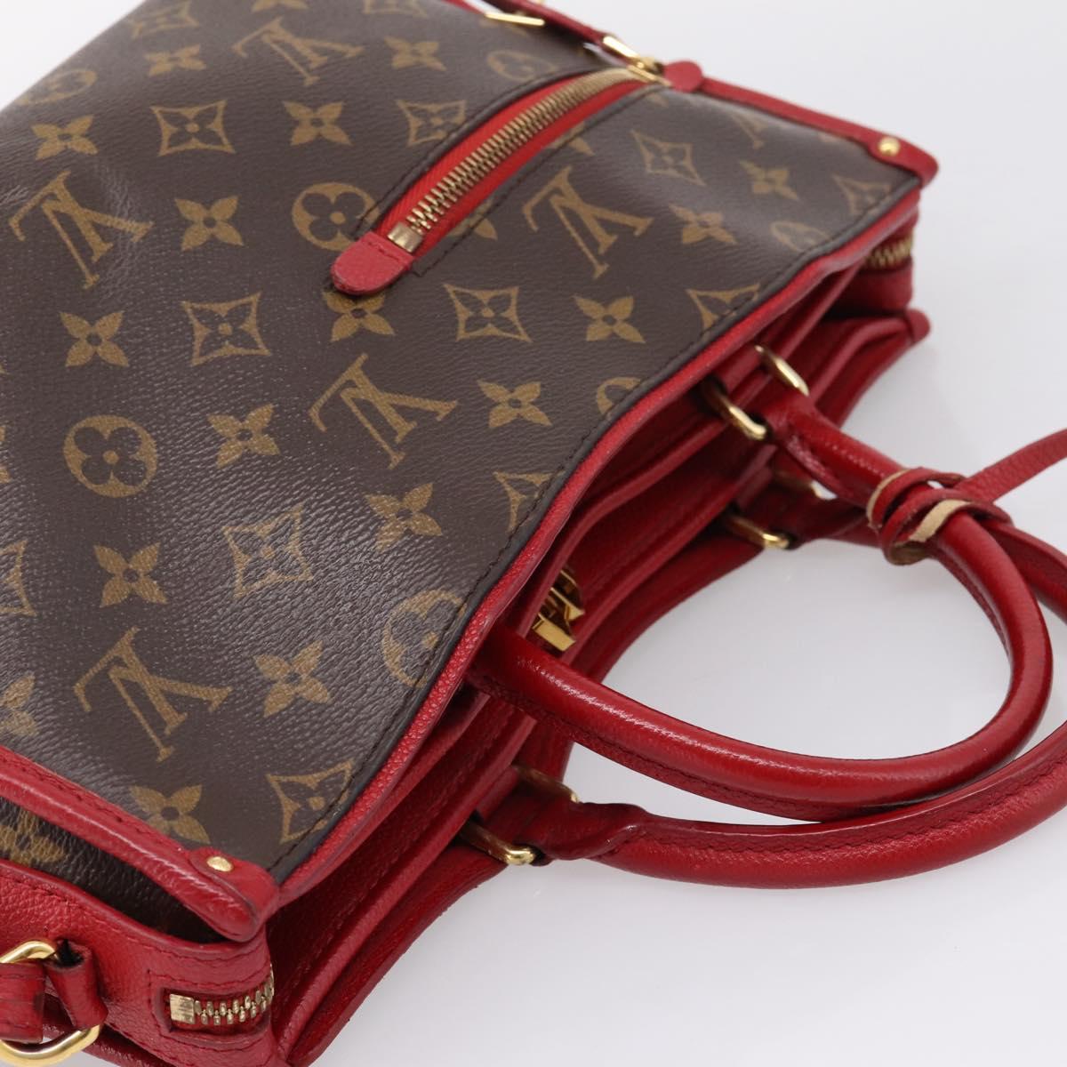 LOUIS VUITTON Monogram PopincourtPM Hand Bag 2way Red M43433 LV Auth ep16343A