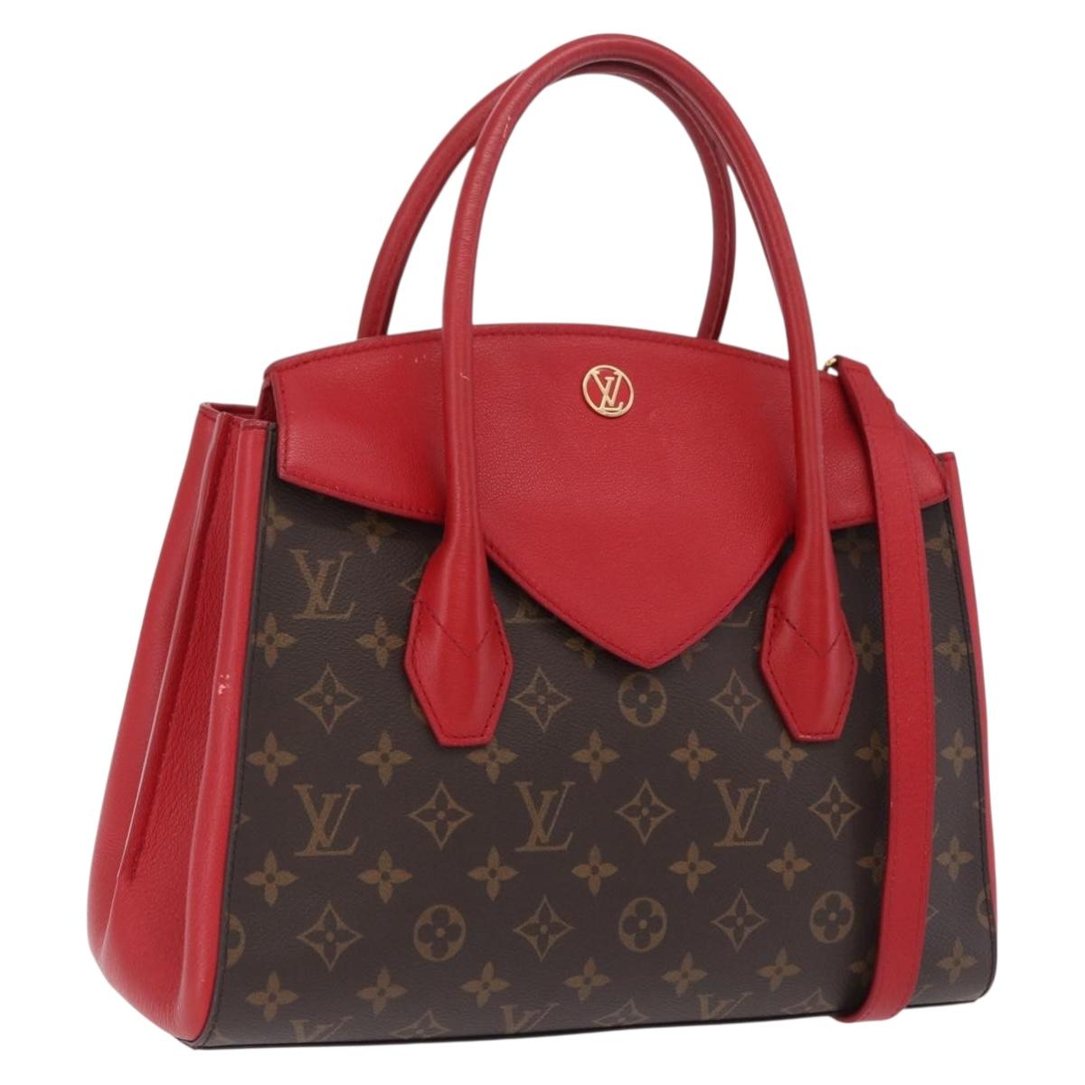 LOUIS VUITTON Monogram Florine Hand Bag 2way Red M42270 LV Auth ep16349V