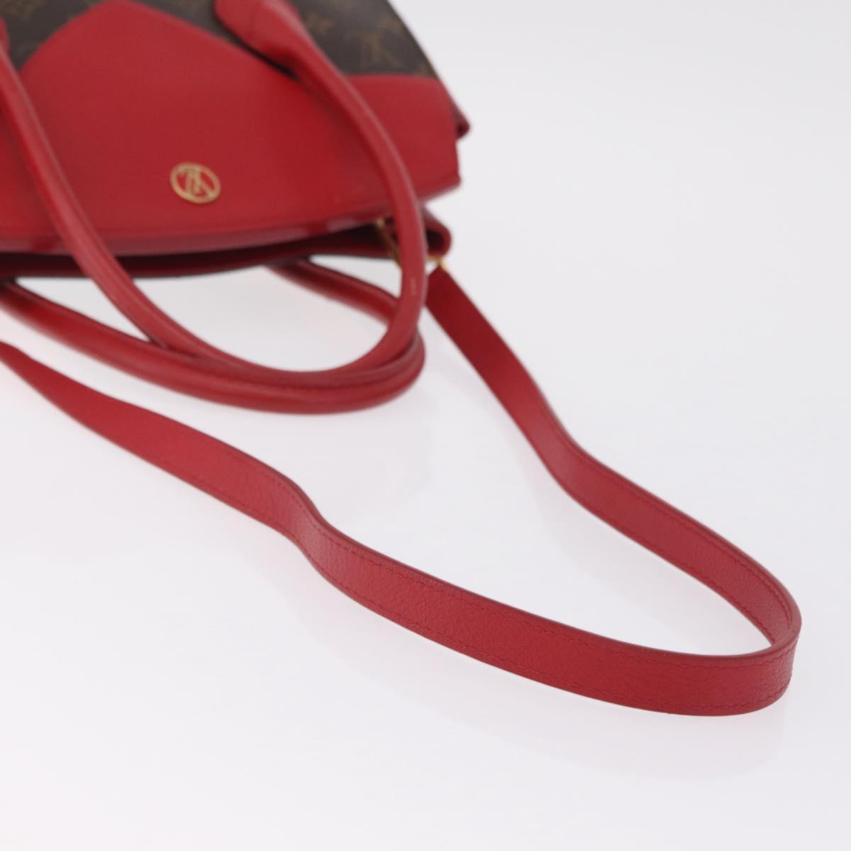 LOUIS VUITTON Monogram Florine Hand Bag 2way Red M42270 LV Auth ep16349V
