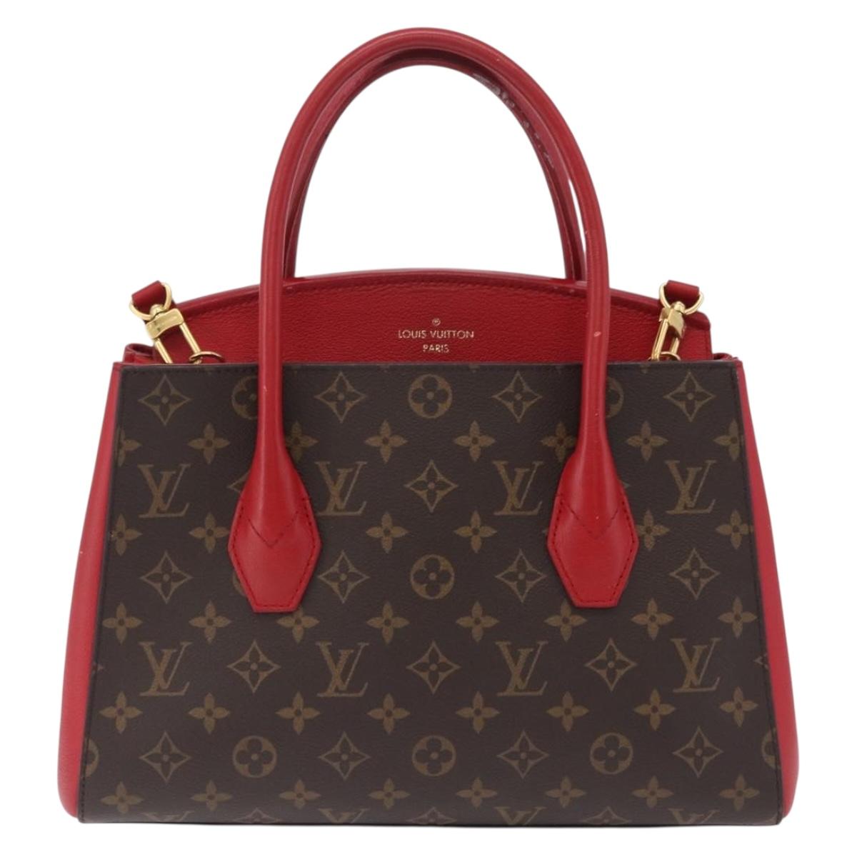 LOUIS VUITTON Monogram Florine Hand Bag 2way Red M42270 LV Auth ep16349V