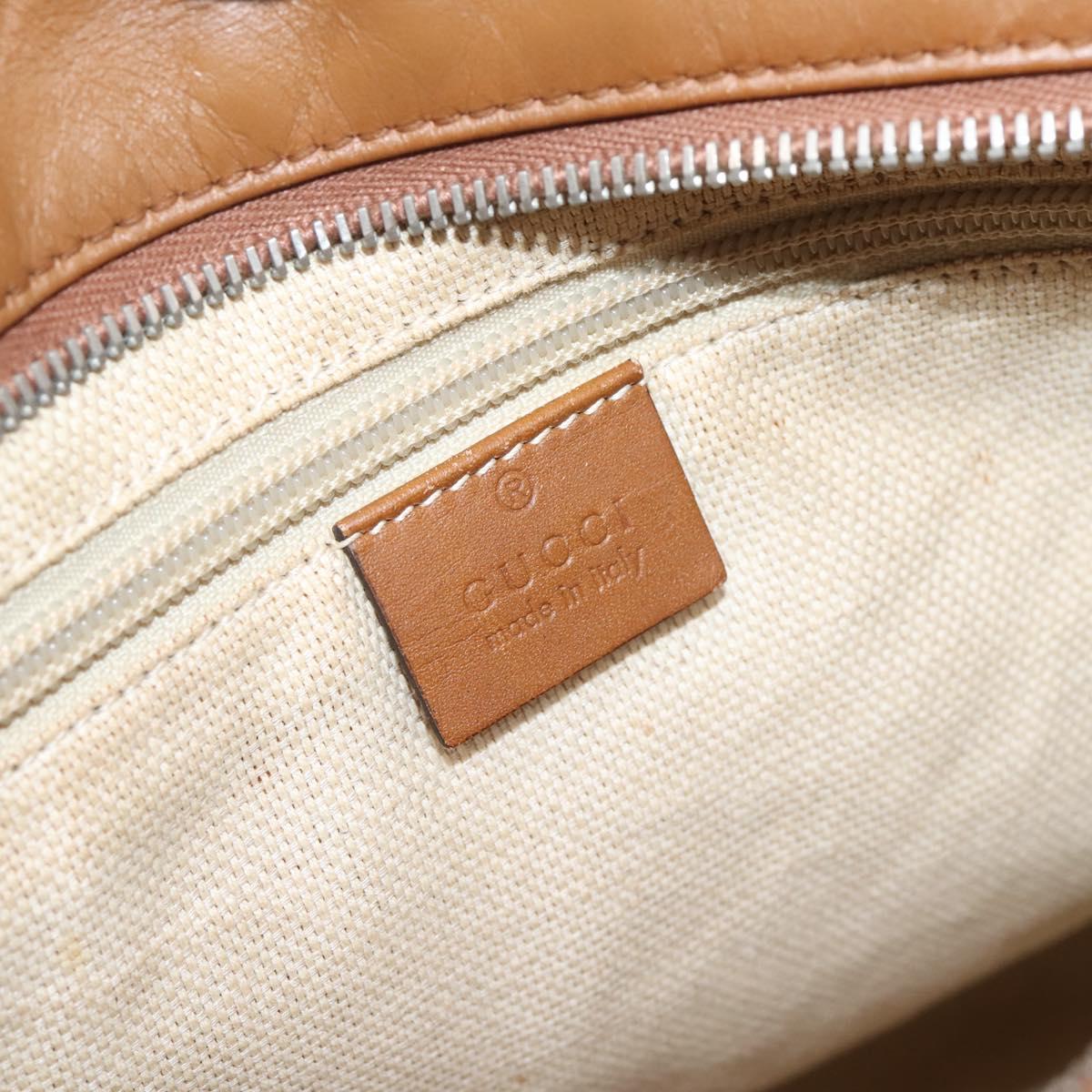 GUCCI GG Canvas Shoulder Bag Beige Silver 308930 Auth ep16355A