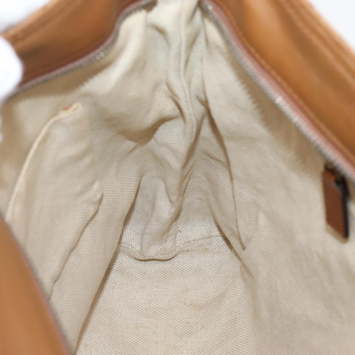 GUCCI GG Canvas Shoulder Bag Beige Silver 308930 Auth ep16355A