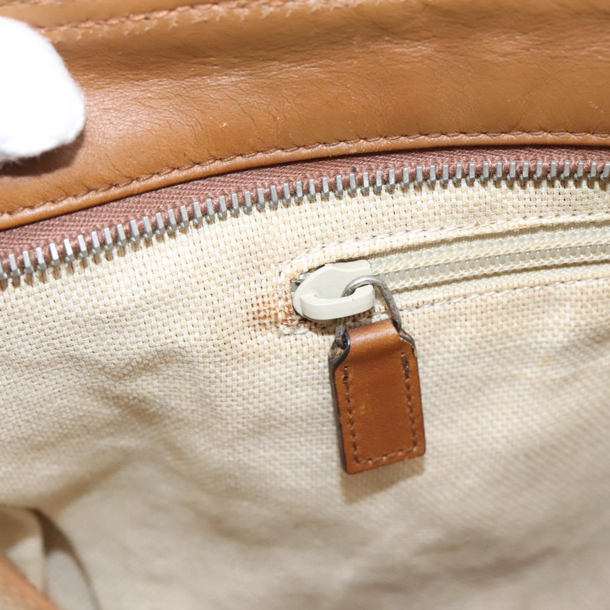 GUCCI GG Canvas Shoulder Bag Beige Silver 308930 Auth ep16355A
