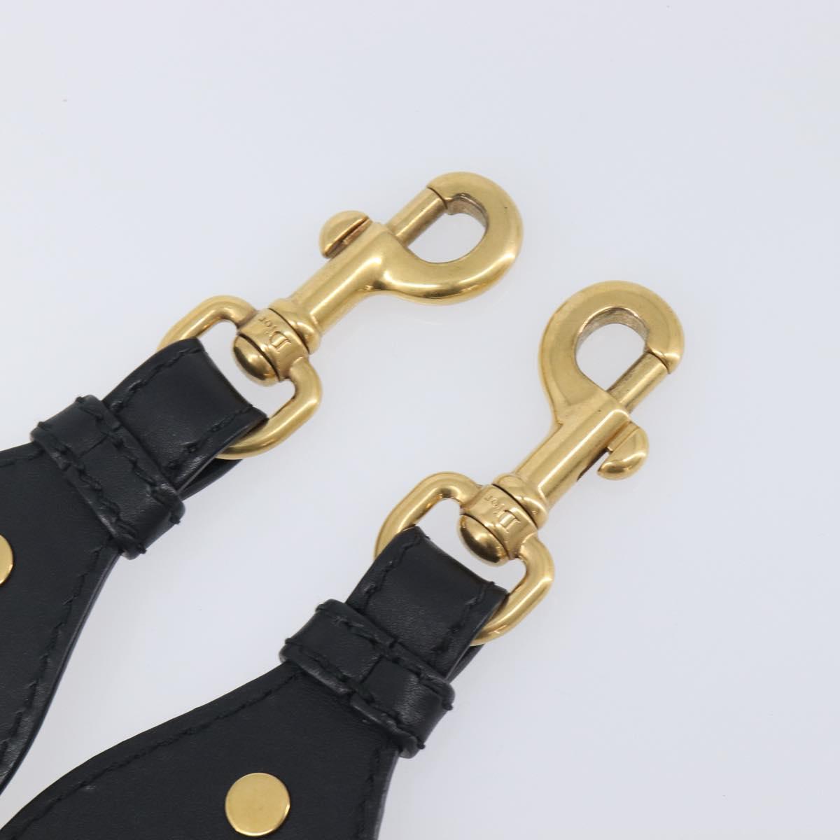 Christian Dior Trotter Canvas Shoulder Strap 36.6"" Navy Gold Auth ep16366
