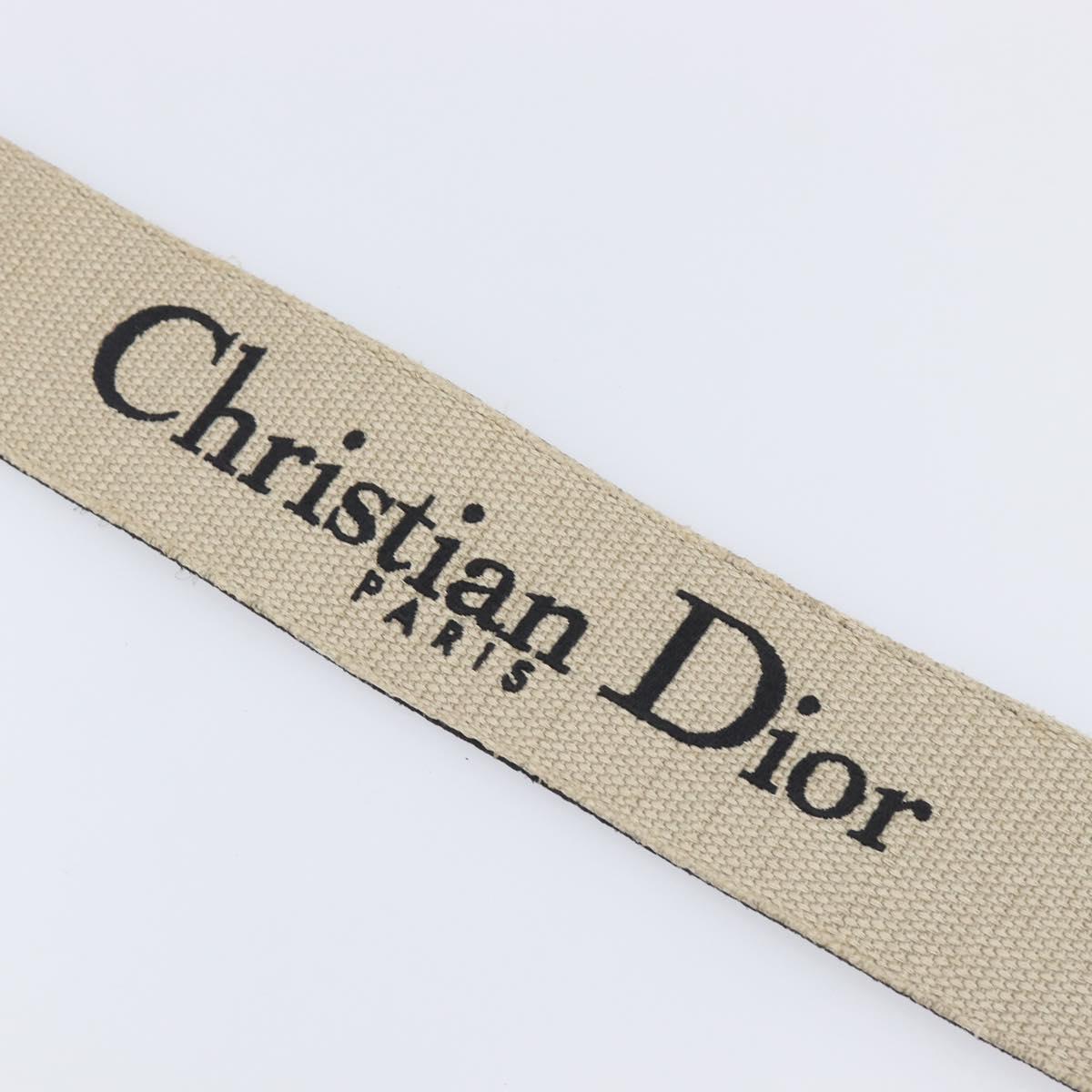 Christian Dior Trotter Canvas Shoulder Strap 36.6"" Navy Gold Auth ep16367