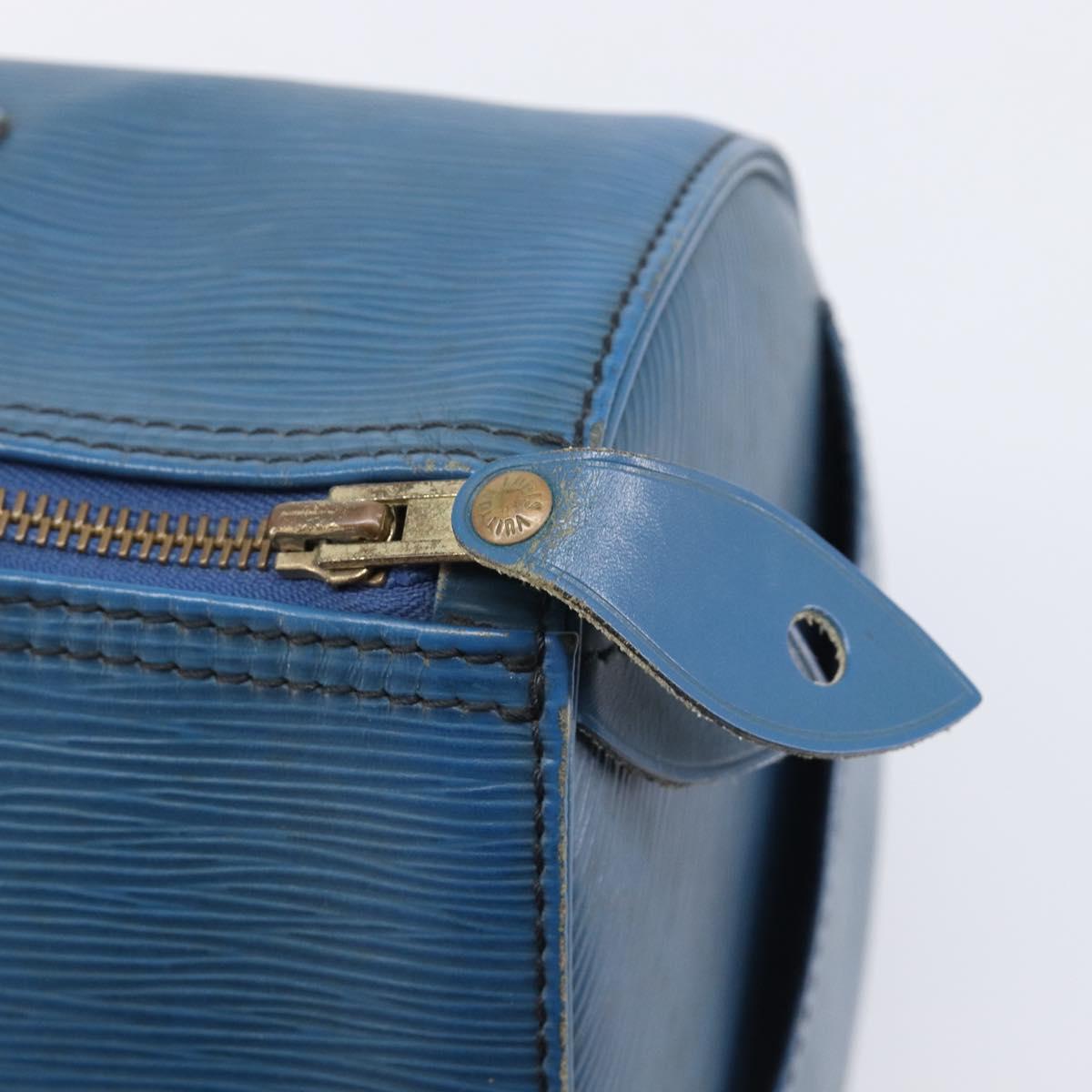 LOUIS VUITTON Epi Speedy 30 Hand Bag Toledo Blue M43005 LV Auth ep16377