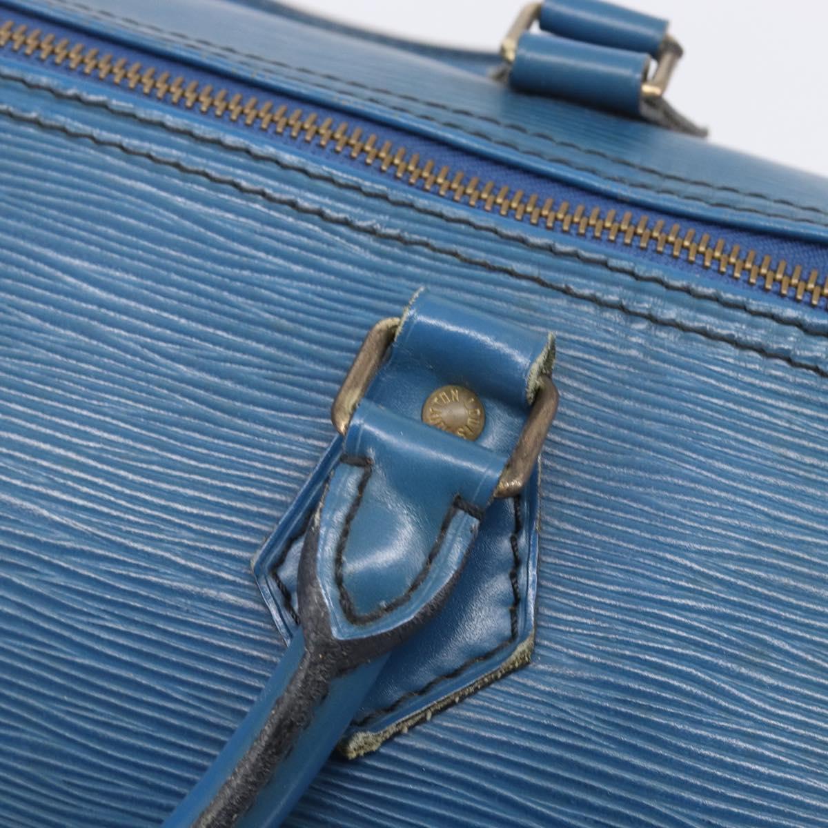 LOUIS VUITTON Epi Speedy 30 Hand Bag Toledo Blue M43005 LV Auth ep16377