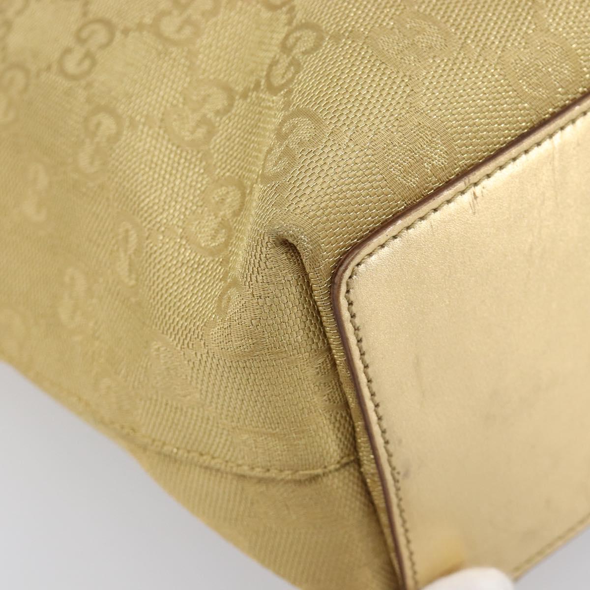 GUCCI GG Canvas Tote Bag Gold 002 1099 Auth ep16378