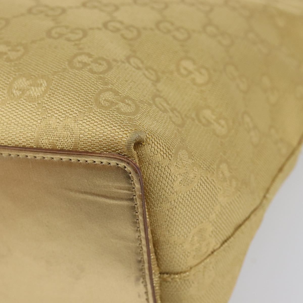 GUCCI GG Canvas Tote Bag Gold 002 1099 Auth ep16378