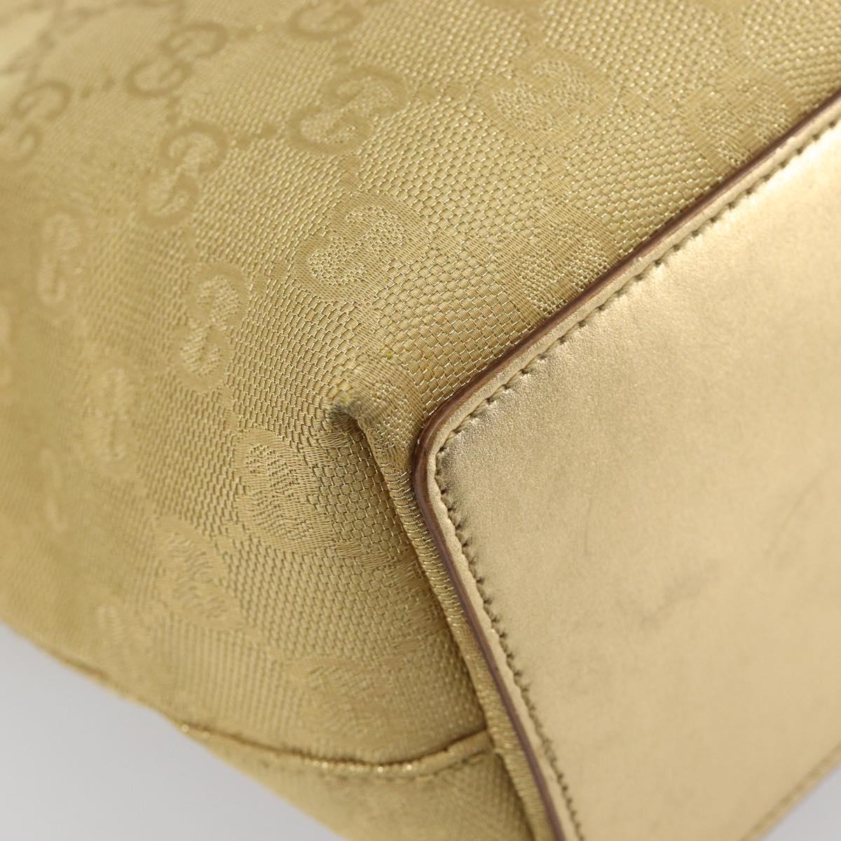 GUCCI GG Canvas Tote Bag Gold 002 1099 Auth ep16378