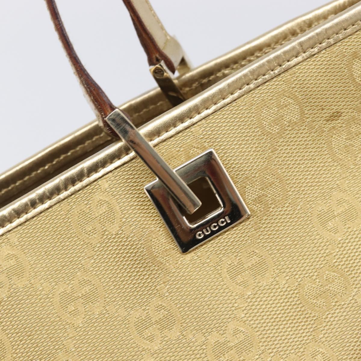 GUCCI GG Canvas Tote Bag Gold 002 1099 Auth ep16378
