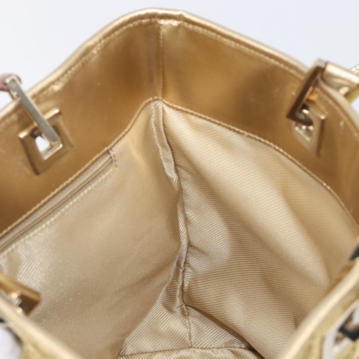 GUCCI GG Canvas Tote Bag Gold 002 1099 Auth ep16378