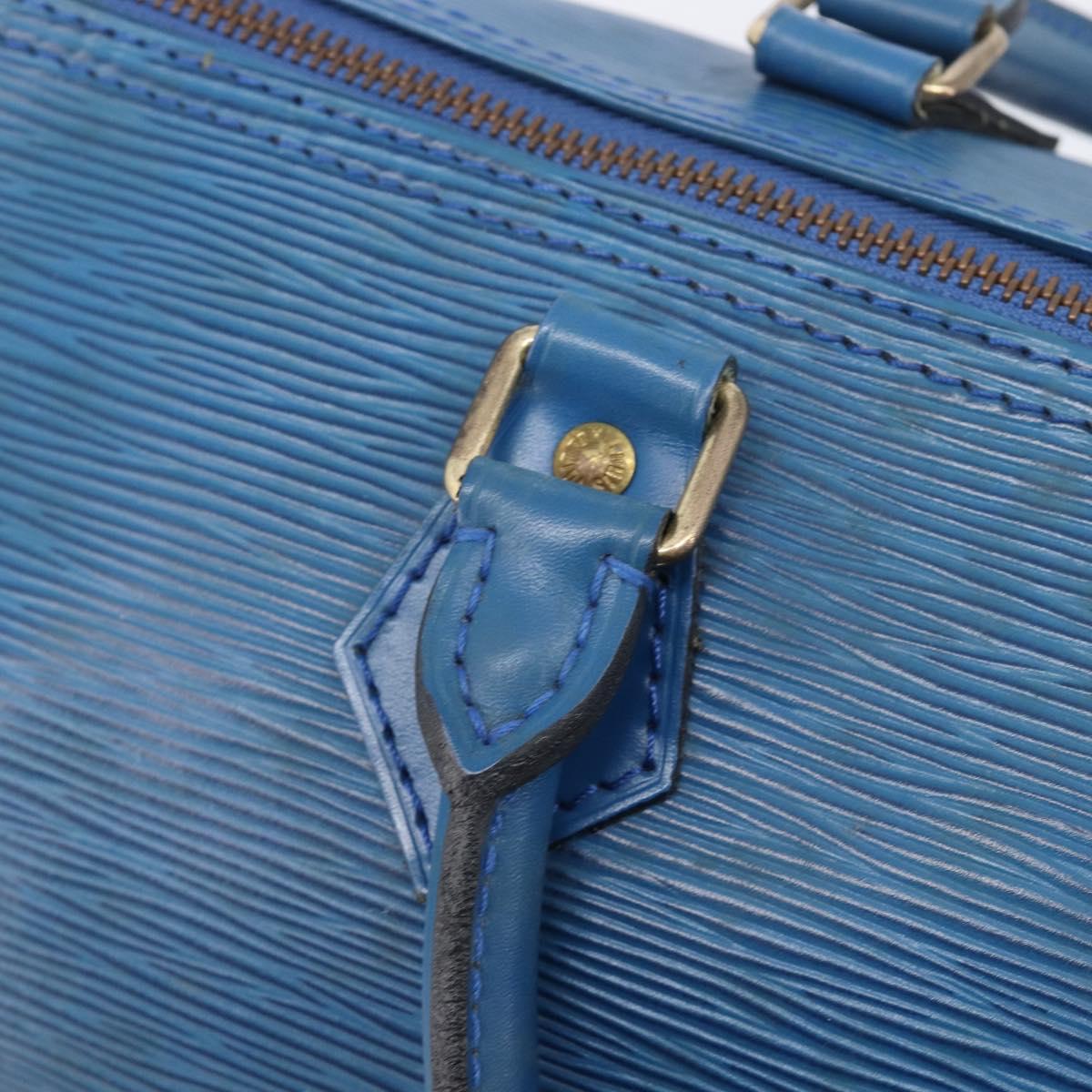 LOUIS VUITTON Epi Speedy 35 Hand Bag Toledo Blue M42995 LV Auth ep16379A