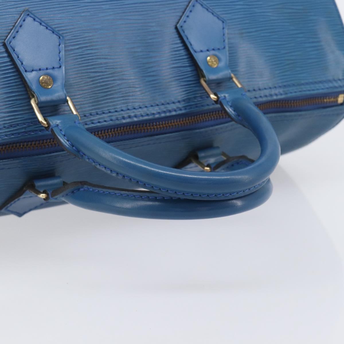 LOUIS VUITTON Epi Speedy 35 Hand Bag Toledo Blue M42995 LV Auth ep16379A