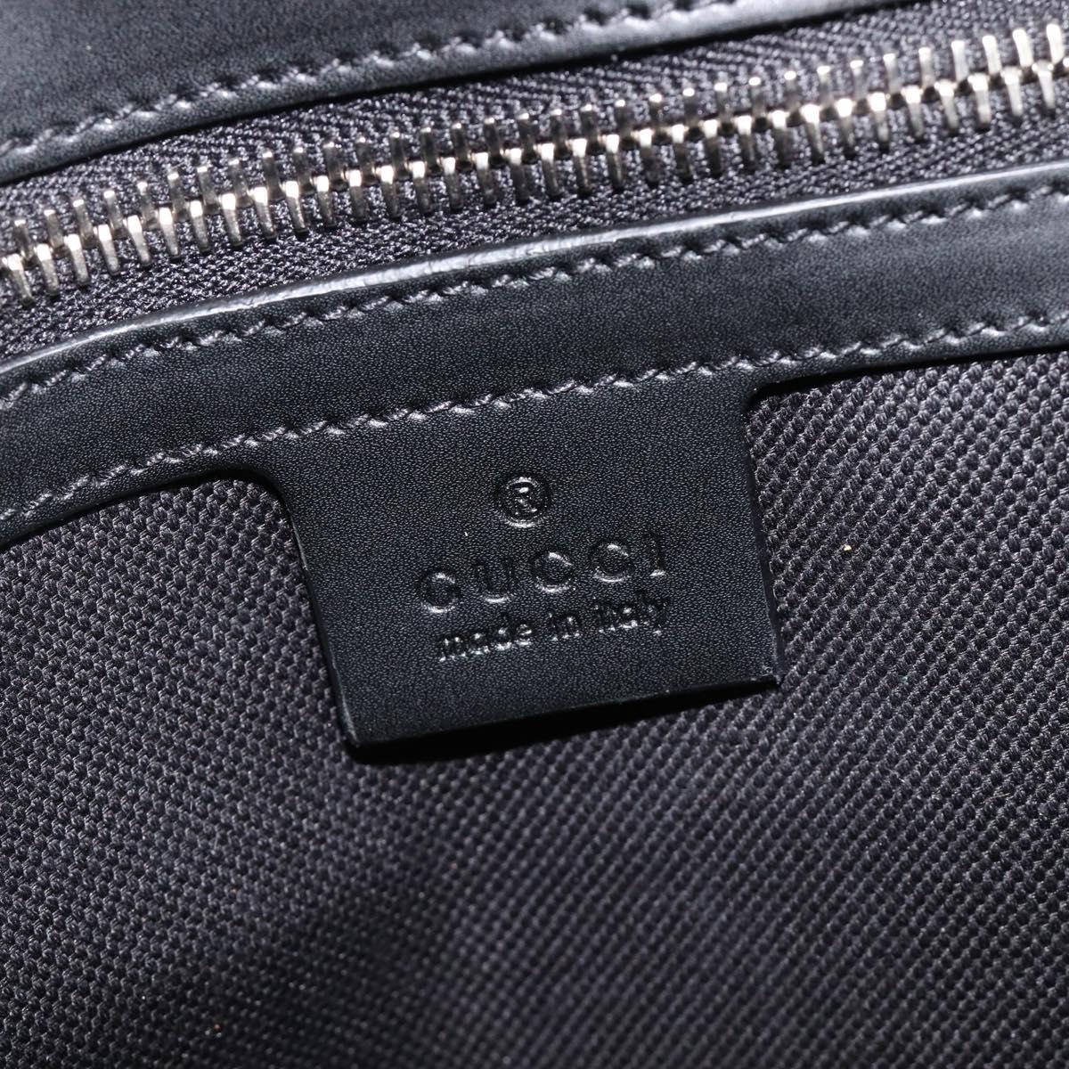 GUCCI GG Supreme Tote Bag PVC Black Silver 495559 Auth ep16393V