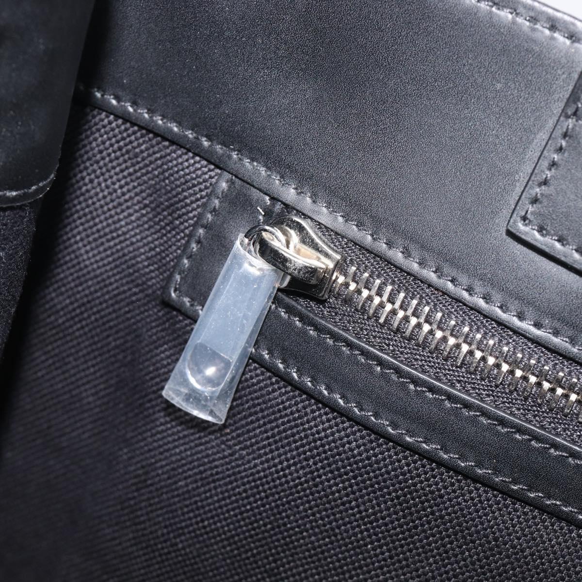 GUCCI GG Supreme Tote Bag PVC Black Silver 495559 Auth ep16393V