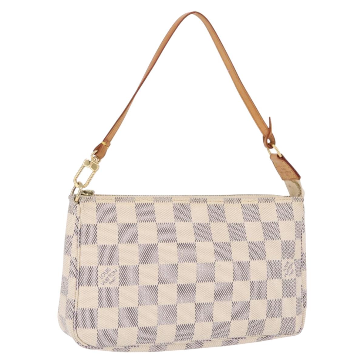 LOUIS VUITTON Damier Azur Pochette Accessoires Pouch N41207 LV Auth ep16405V