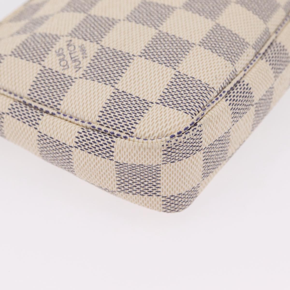 LOUIS VUITTON Damier Azur Pochette Accessoires Pouch N41207 LV Auth ep16405V