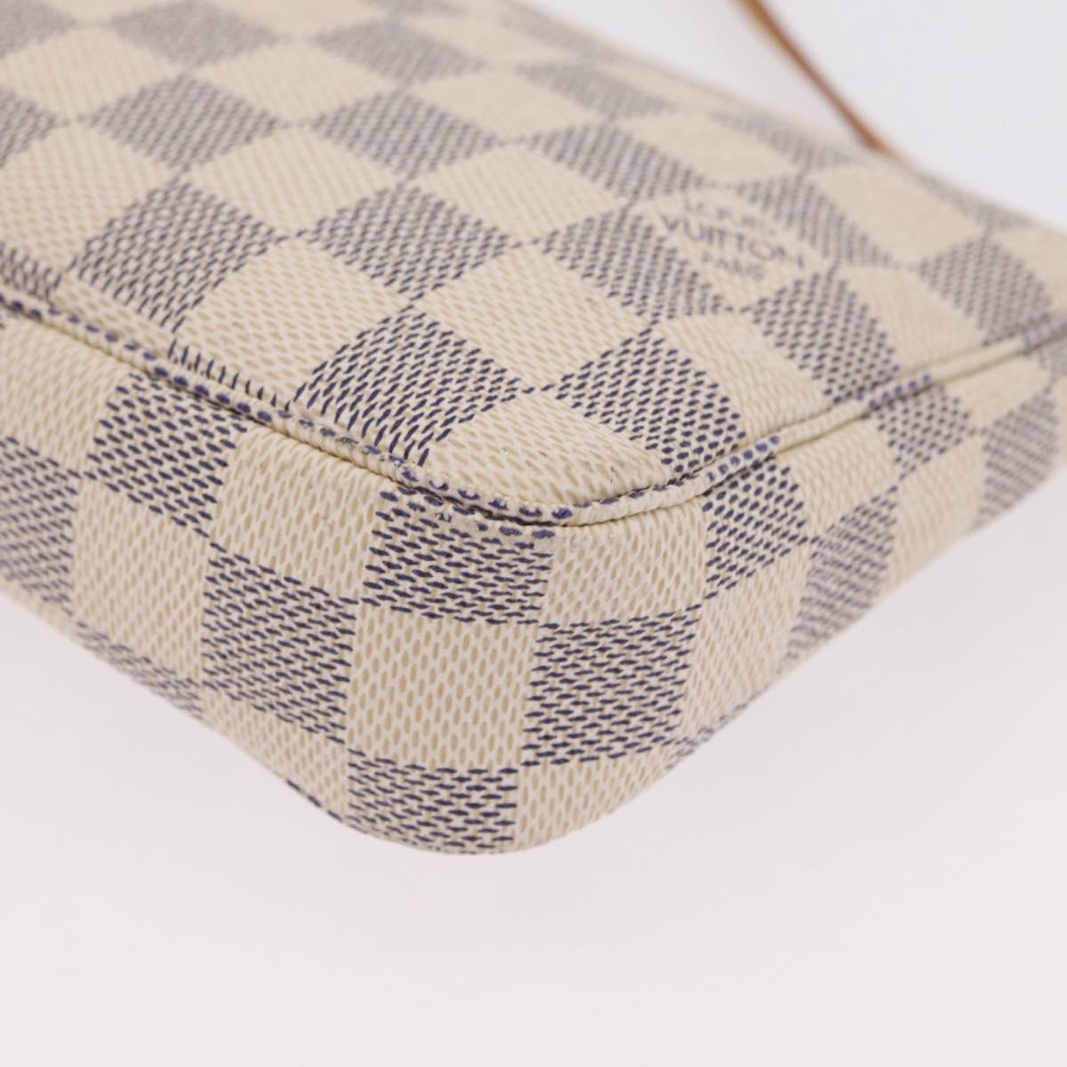 LOUIS VUITTON Damier Azur Pochette Accessoires Pouch N41207 LV Auth ep16405V