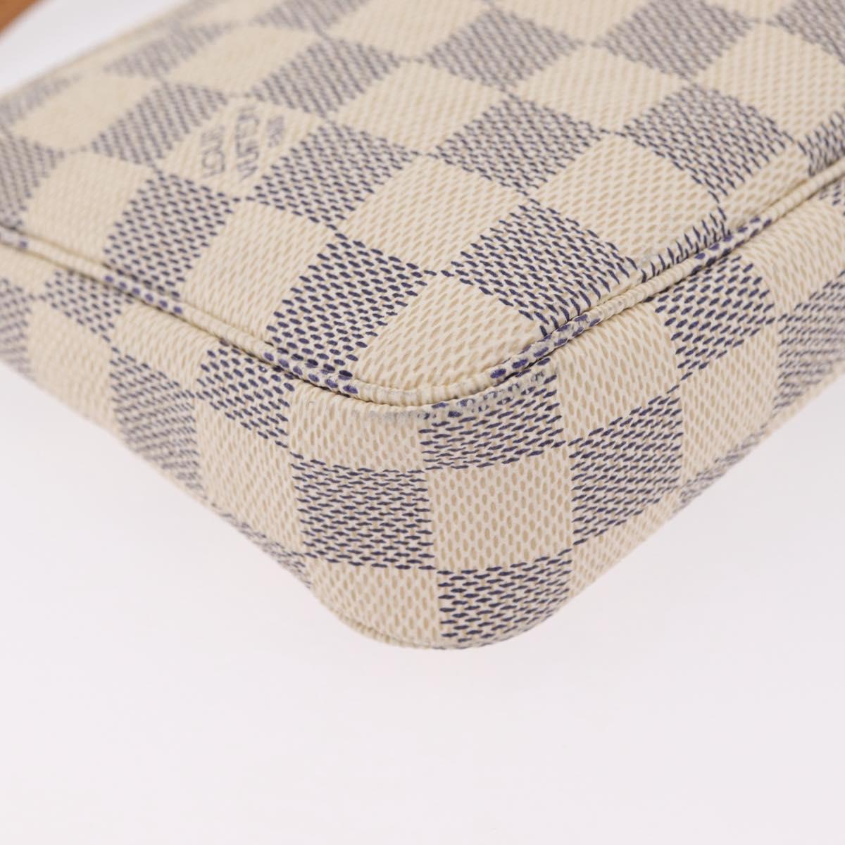 LOUIS VUITTON Damier Azur Pochette Accessoires Pouch N41207 LV Auth ep16405V