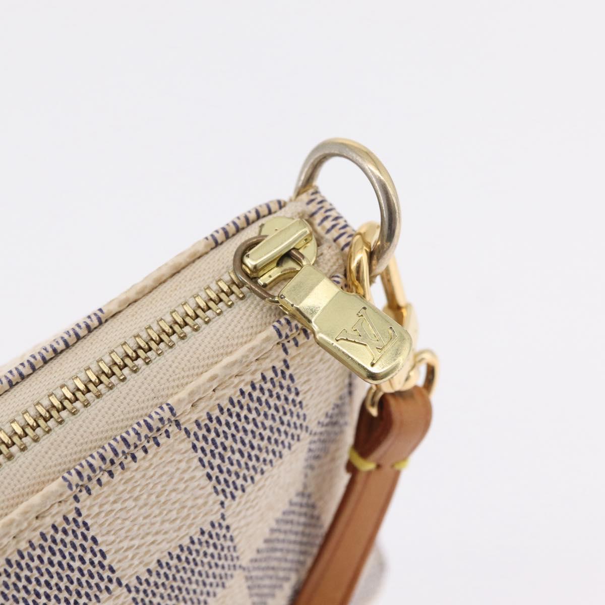 LOUIS VUITTON Damier Azur Pochette Accessoires Pouch N41207 LV Auth ep16405V