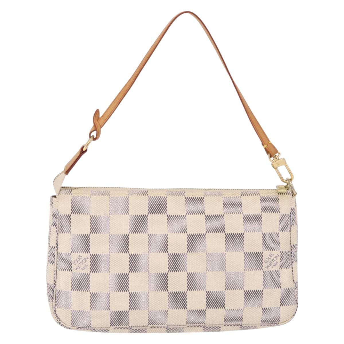 LOUIS VUITTON Damier Azur Pochette Accessoires Pouch N41207 LV Auth ep16405V
