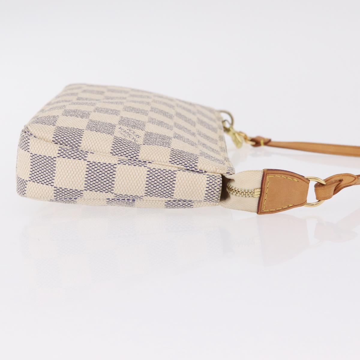 LOUIS VUITTON Damier Azur Pochette Accessoires Pouch N41207 LV Auth ep16405V