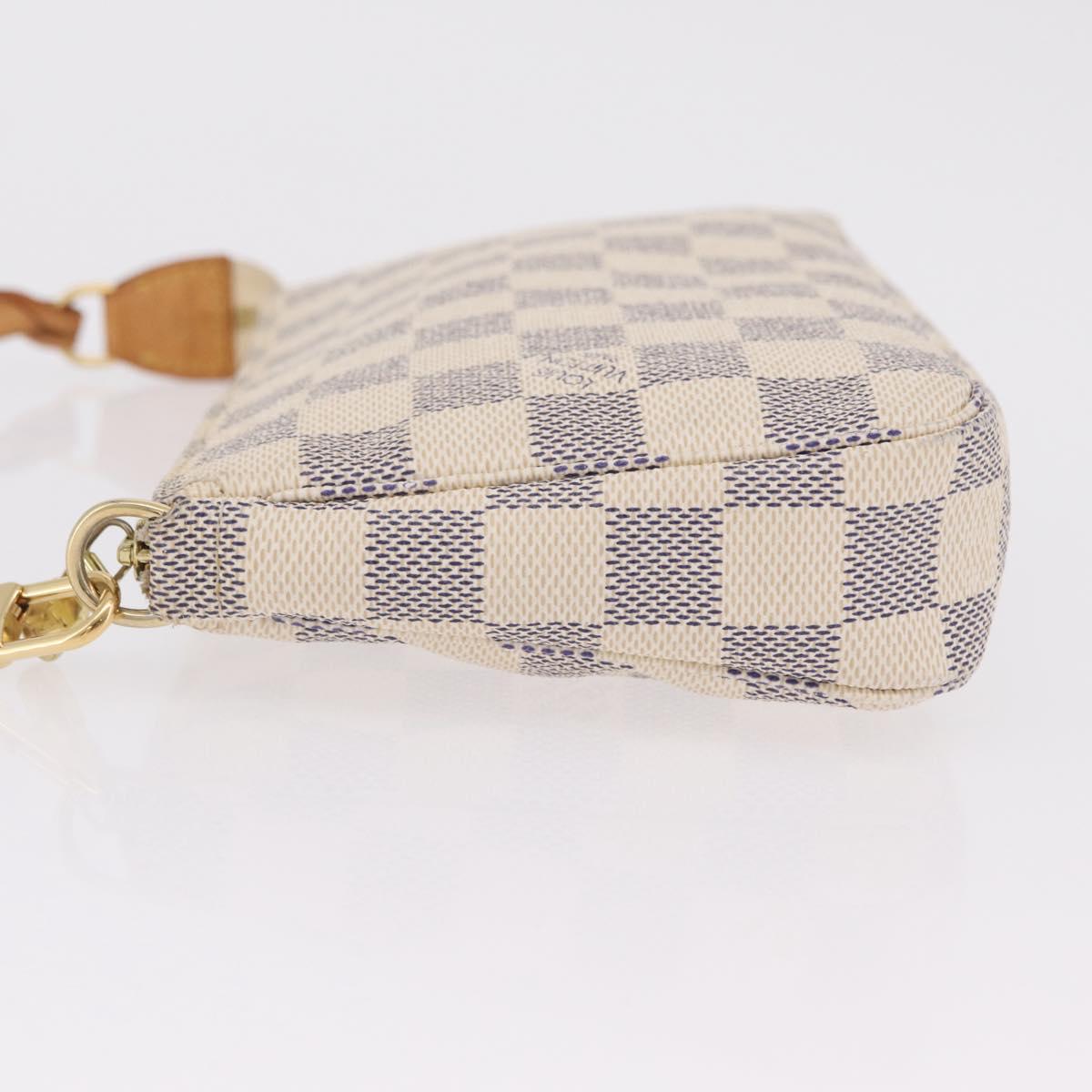 LOUIS VUITTON Damier Azur Pochette Accessoires Pouch N41207 LV Auth ep16405V