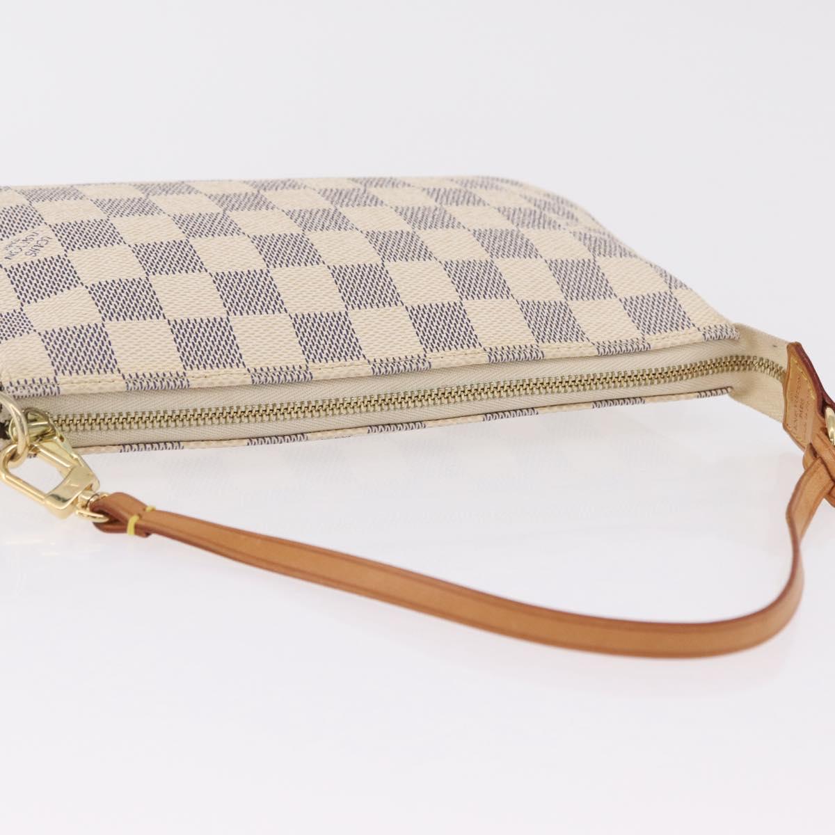 LOUIS VUITTON Damier Azur Pochette Accessoires Pouch N41207 LV Auth ep16405V