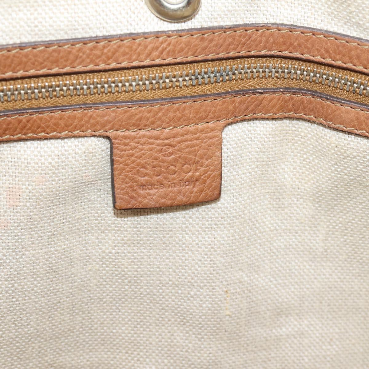 GUCCI GG Canvas Tote Bag Beige Gold 257031 Auth ep16406